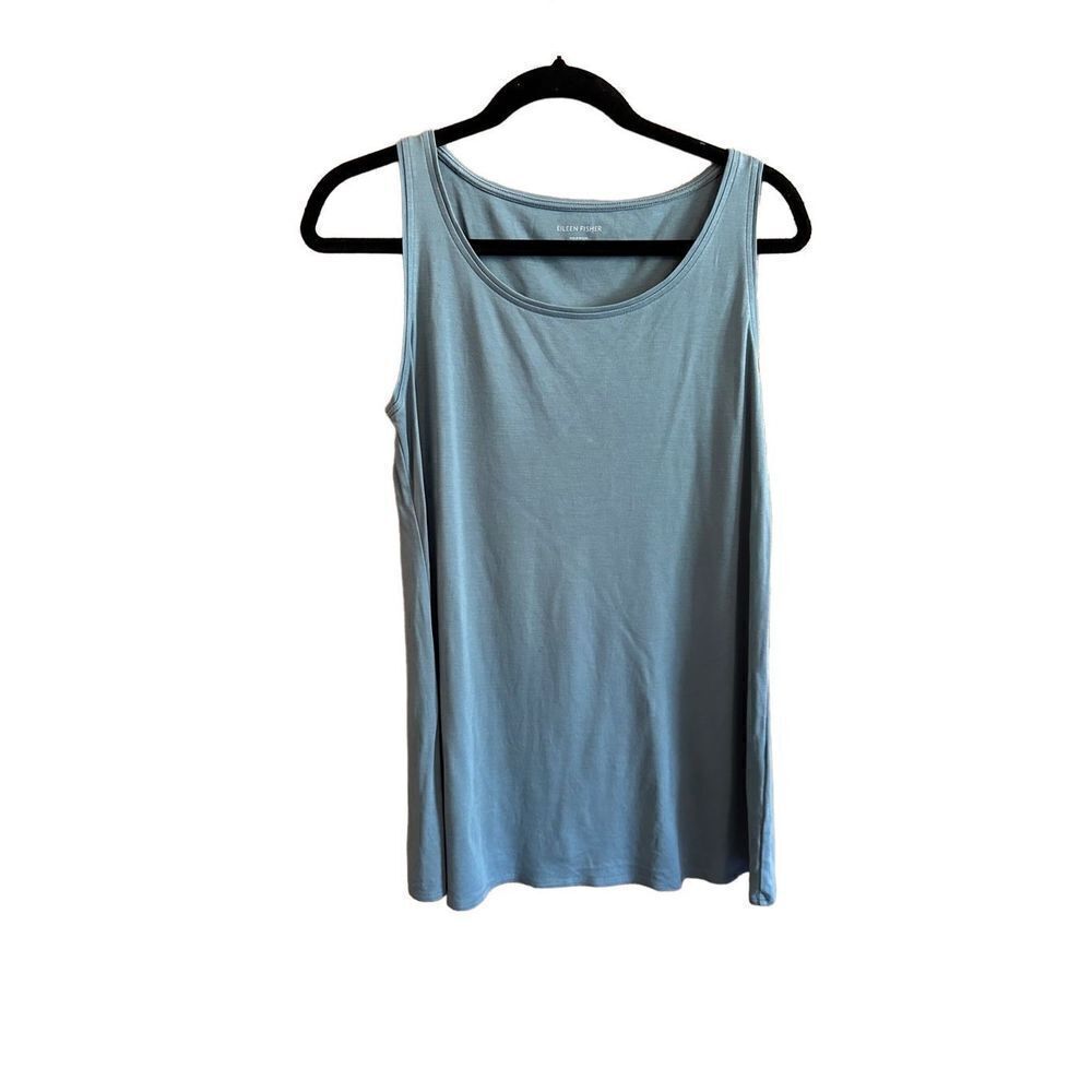 Eileen Fisher light blue tank 100% tencel lyocell sz S